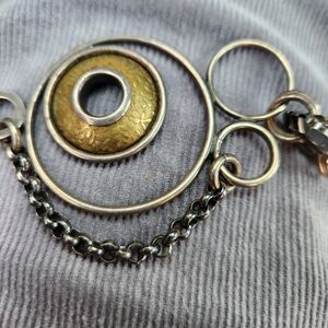 Sterling Necklace with Brass by Bejewel